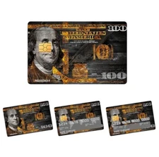 Lot x4 Hundred $100 US Dollar Bill Credit Debit Card Skin Cover Sticker #445