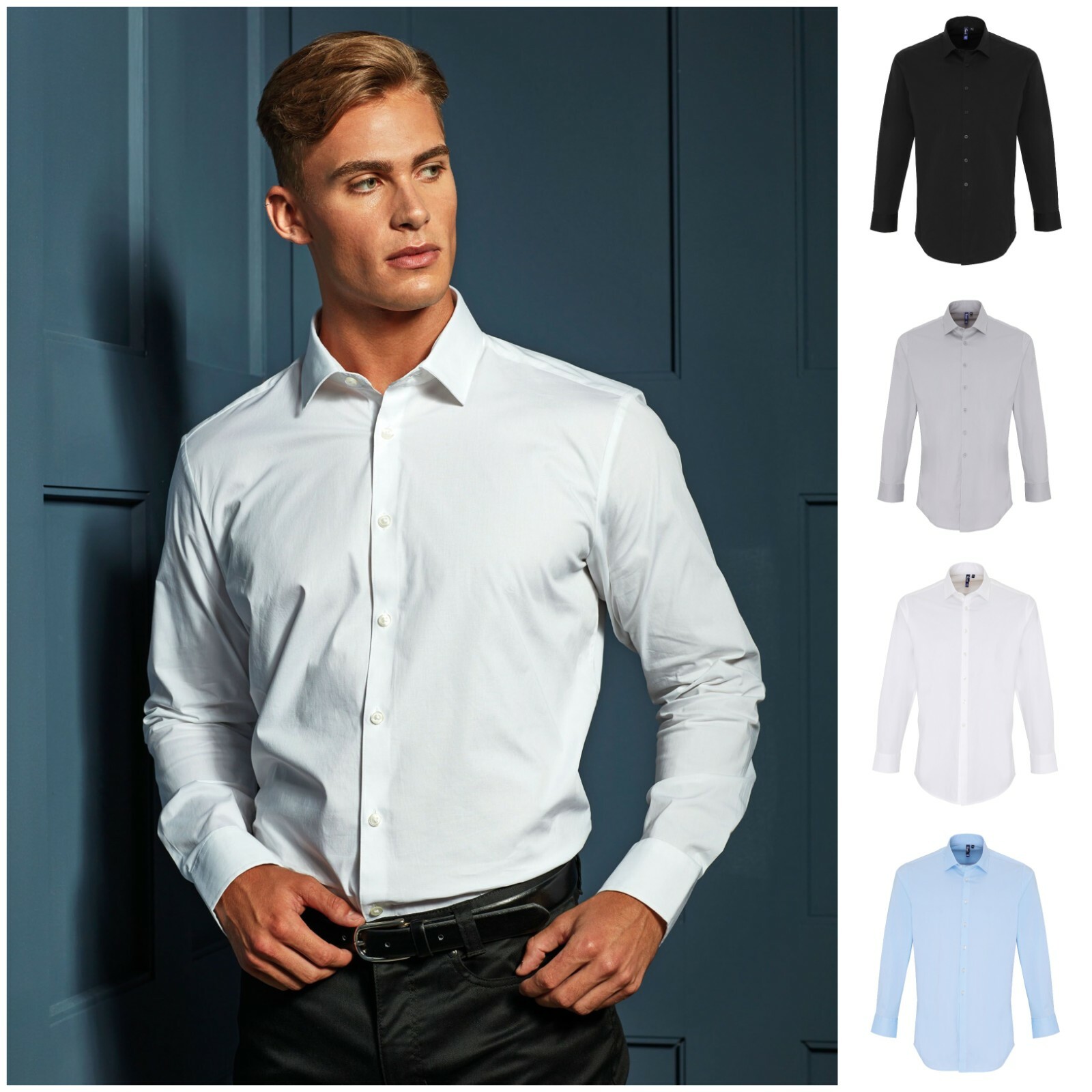 men's stretch long sleeve shirt