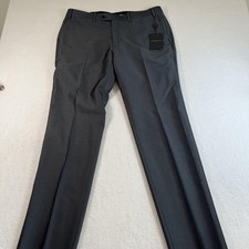 John Varvatos USA Pants Mens 38x34 Gray Slim Flat Front Dress Formal Trousers