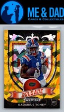 2021 Panini Prizm Draft Picks Collegiate #176 Kadarius Toney Gold Ice