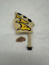 Fantasy Dragon Flag Toy Part Plastic Tan Yellow Black