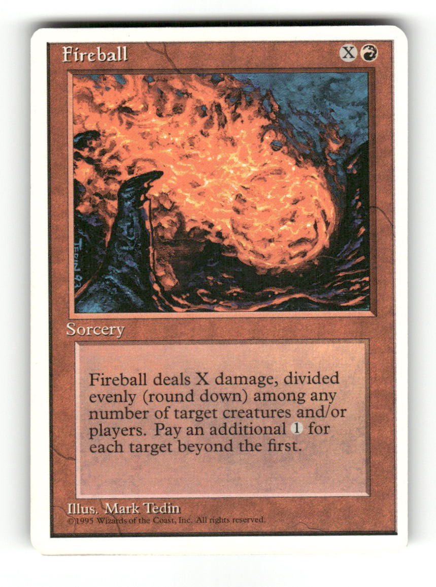 Fireball 210 Common Fourth Edition Magic: The Gathering Near Mint