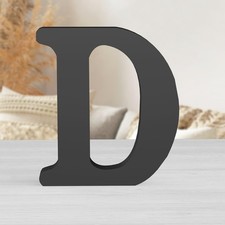 8 Inch Black Wood Letters Unfinished Wood Letters for Wall Decorative Black Retr