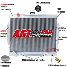 3 Row Aluminum Radiator For 88-1997 Mitsubishi Pajero 3.0L NA NB NC ND NE NG