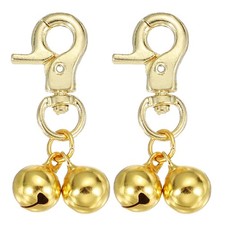 2Pcs Cat Bell, Small Pet Collar Bells for Backpack, Gold