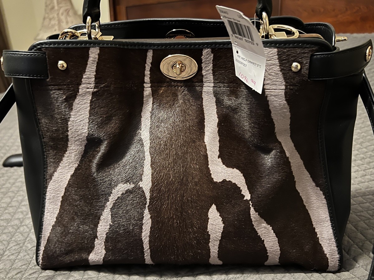 NEW Coach Leather Haircalf Gramercy Satchel Zebra 33640 $1096 | eBay