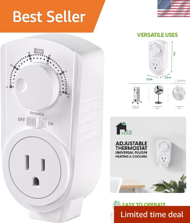 Adjustable Wi-Fi Thermostat for Heating & Cooling - Energy Efficient Control