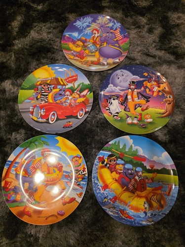 Vintage Ronald Mcdonald Childrens Plates Lot Of 5