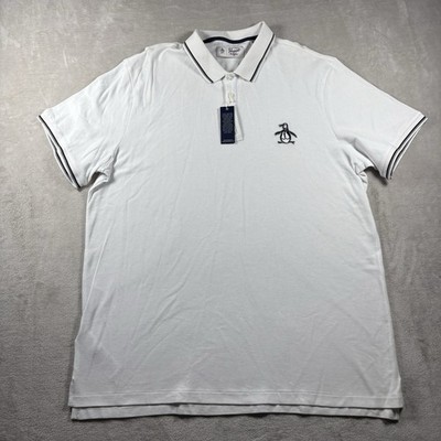 Penguin Munsingwear Polo Shirt Men's 2XL White Big Logo Golf NWT