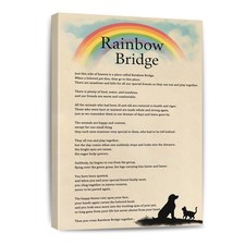 Rainbow Bridge Dog Poem Pet Memorial Poster Watercolor Wall Art for Grieving ...