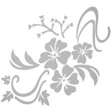  1 Set of Room Decor Elegant Mirror Wall Decals Acrylic Aesthetic Flower Decal