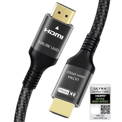 HDMI Kabel 2.1, 8K, 4K, 120Hz, 240Hz, Ultra High Speed, 2M, geflochten