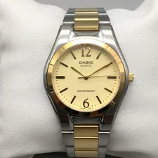 Casio 1330 MTP-1253 Watch Mens 36mm Two Tone Stainless Steel New Battery 7.75"