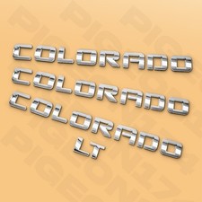 For Colorado Lt 2007-2020 Gloss Silver Nameplate Side Door Letters Emblem Badges