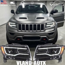 For 2011-2013 Jeep Grand Cherokee Full Led Projector Headlights Wsequential X2