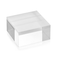 Acrylblock 40x40x20mm transparent, rundum glänzend polierte Seitenkanten / Acryl