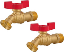 Valve - Male Hose Bibb 1/2" MIP X 3/4" MHT for Garden Watering,1/4 Turn Shut off