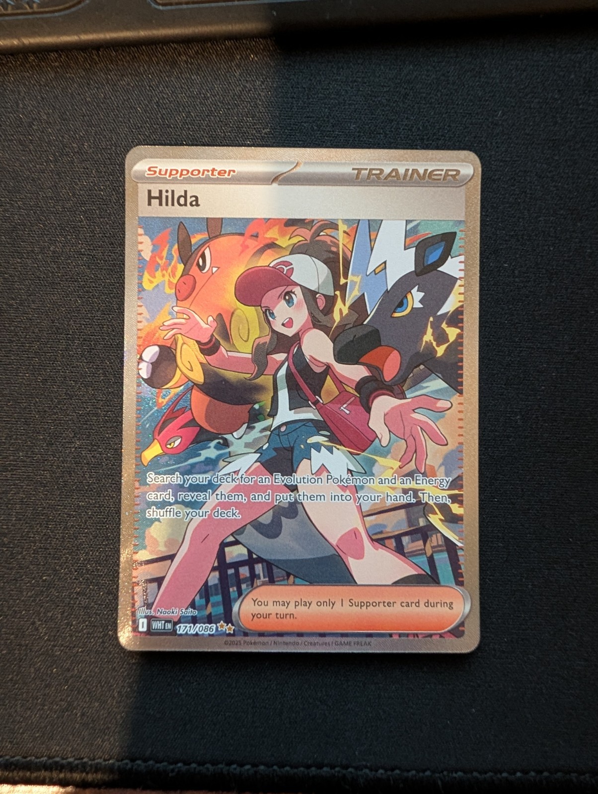 Hilda SIR 171/086 White Flare Pokémon Card TCG Scarlet & Violet English NM