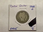 1902 O Barber 90% Quarter Key Date with 90% Silver US 25 Cent Coin 080425 62c