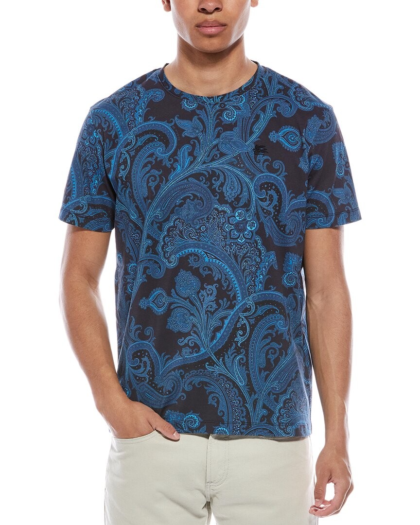 Etro Roma T-Shirt Mens Blue Xxl 34790₽