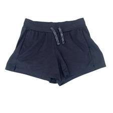 All In Motion Girls Shorts Black Size Medium 8 Elastic Drawstring Pockets Slits