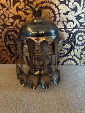 Wm. Rogers WR Quadruple Silver New York # 57 Bird Sugar Bowl Spoon Holder 