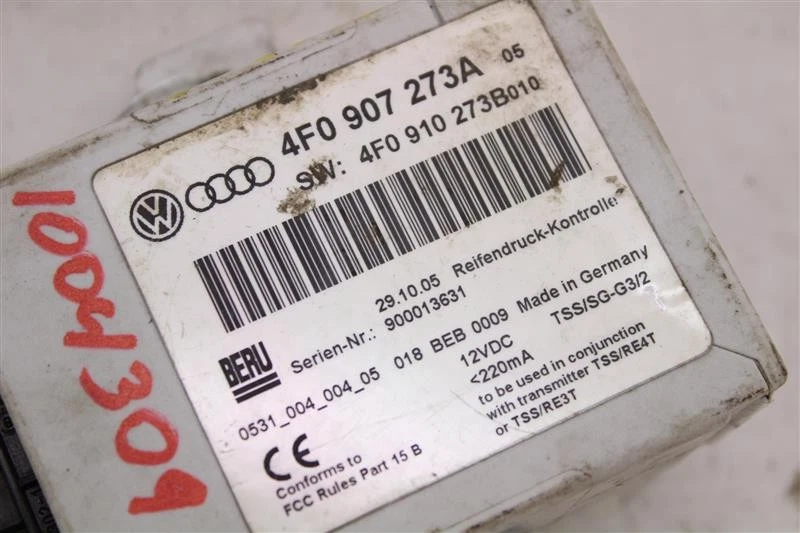 Used Tire Pressure Monitoring System (TPMS) Control Mod fits: 2006 Audi A6 Suspe - Image 4 of 4
