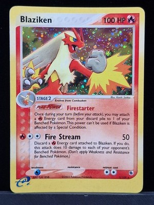 Pokemon TCG Blaziken 3/109 NM Holo - Rare Rubin & Saphir 2004 Near Mint Karte