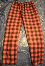 Pj's Presents Sz 10/12 womens flannel pajama pant Red And Black 100 Polyester