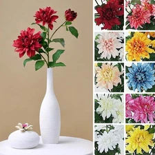 2 pcs 30-Inch Dahlia Spray Stems Silk Artificial Flowers Wedding Centerpieces