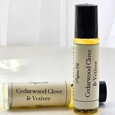 Cedarwood , Clove And Vetiver Perfume Oil Roll On , Essential Oil Roller 10ml