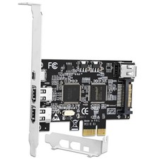 4 Ports PCIE Firewire 400 1394A Expansion Card, Texas Instruments TI TSB43AB2...