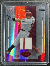 JIM THOME 2004 LEAF CERTIFIED MATERIALS #98 MIRROR RED GU JERSEY /150 PHILLIES