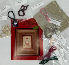 Twisted Threads Cross Stitch Embroidery Needle point Kit "Itty Bitty Santa"