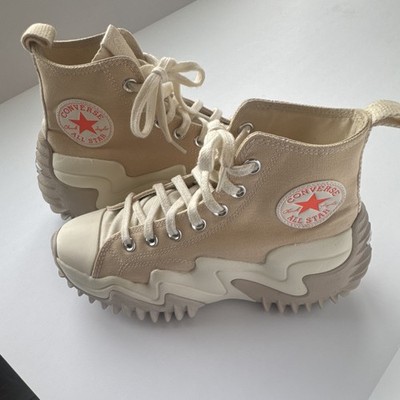 Converse Run Star Motion High Top Platform Sneakers Beige Women s Size 7