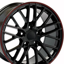 17 Gloss Black Front Wheel For 1997-2004 Chevy Corvette - Rvo1057