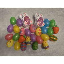 Lot of 28 Easter Eggs Bunnies Carrots Chicks Flowers Stickers Egg Hunt