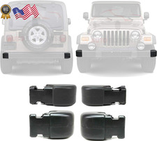 Bumper End Caps Front & Rear Black for 1997-2006 Jeep Wrangler Plastic OE Direct