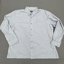 Eddie Bauer Men Button Up Shirt 2XL Blue Nylon Polyester Outdoor Hiking
