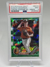 2019 Bowman Chrome Draft Sapphire  - Gunnar Henderson #BDC-22 Green /50 (RC)