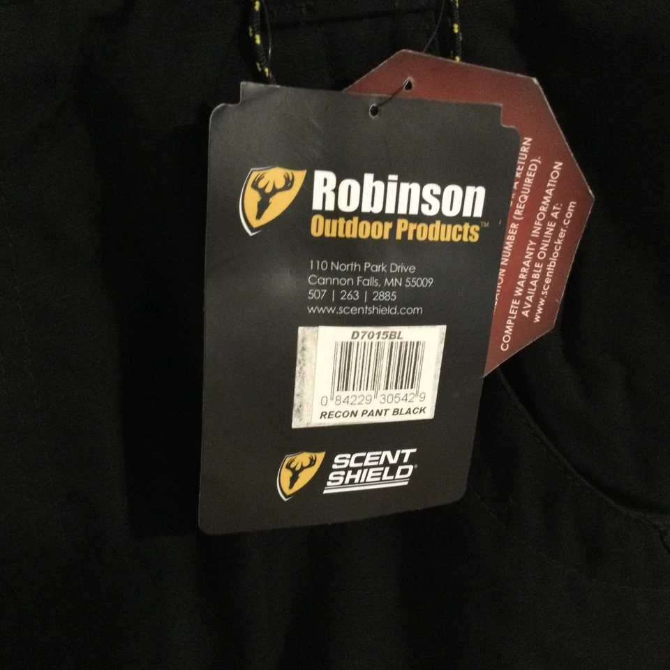 NEW Robinson Scent Shield Recon Cargo Pants Black Size Large NWT - Image 2 of 4