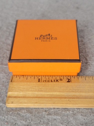 Scatola regalo vuota Hermes gioielli 2,25"x2,25" piccola quadrata - Foto 3 di 13