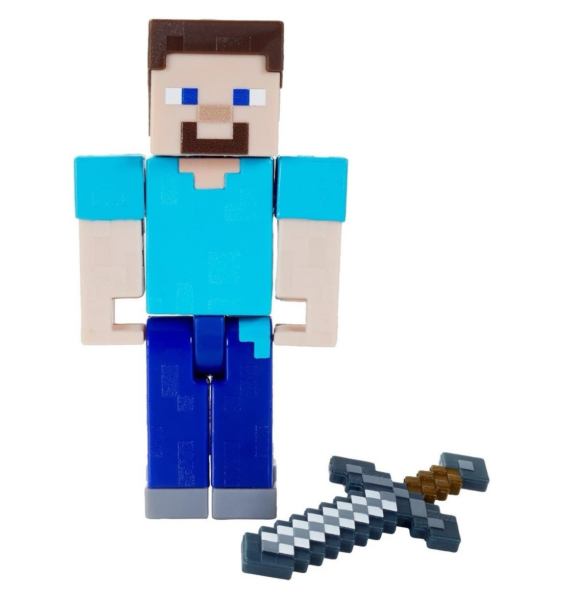 MINICRAFT/フィギュア/スティーブ・ジョブズ/ハンドメイド/ドール/箱付 2021 Minecraft Craft-a-Block Action Figure: STEVE (Crafting Table