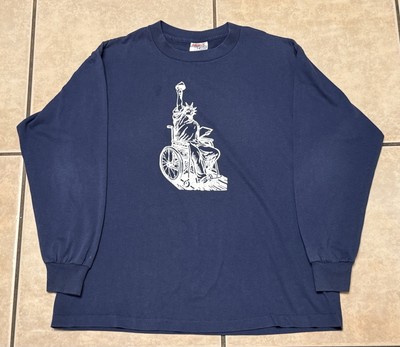 VTG Americans With Disabilities Act Lady Liberty Longsleeve Shirt Large ADA Bush