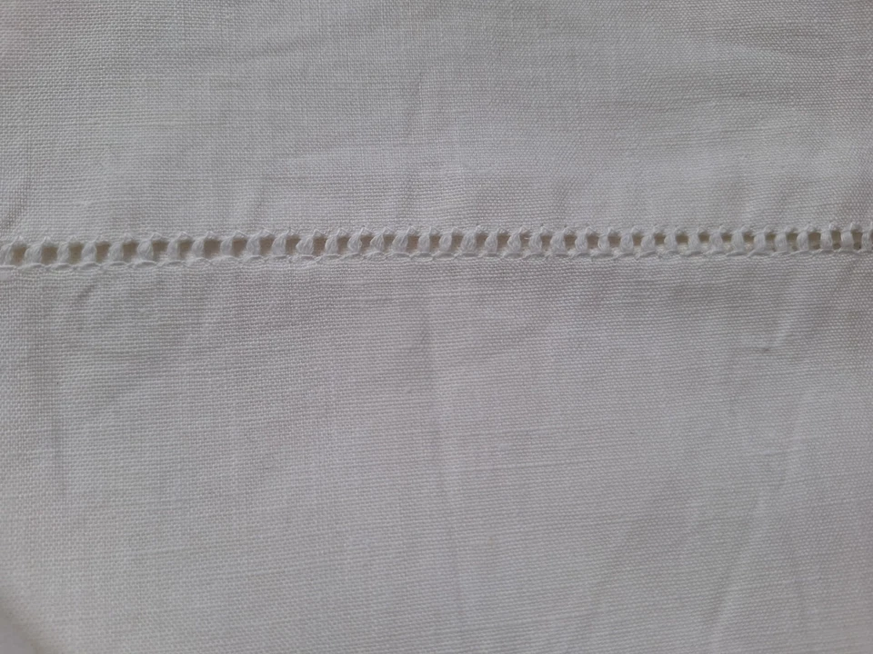DRAP ANCIEN LIN BLANC, JOURS, 284 X 220 - Photo 2/3
