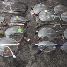 lot of 10 Unisex Adults Full Rim Metal/Plastic Eyeglasses Frames Multicolor