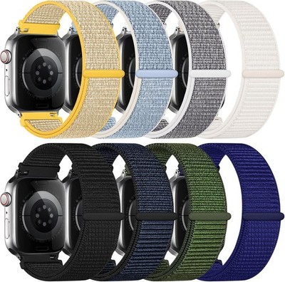 8 Pack Nylon Sport Loop Strap Compatible with Apple Watch 38mm 40mm 41mm