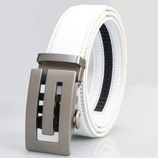 Automatic Buckle Belt Genuine Leather 3.5cm Men's Business Jeans Waist Belts