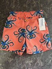4T Old Navy Swim Wear Swim Trunks Orange Octopus