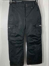 Arctix Girls Black Flat Front Slash Pocket Straight Leg Snow Pants Size Medium